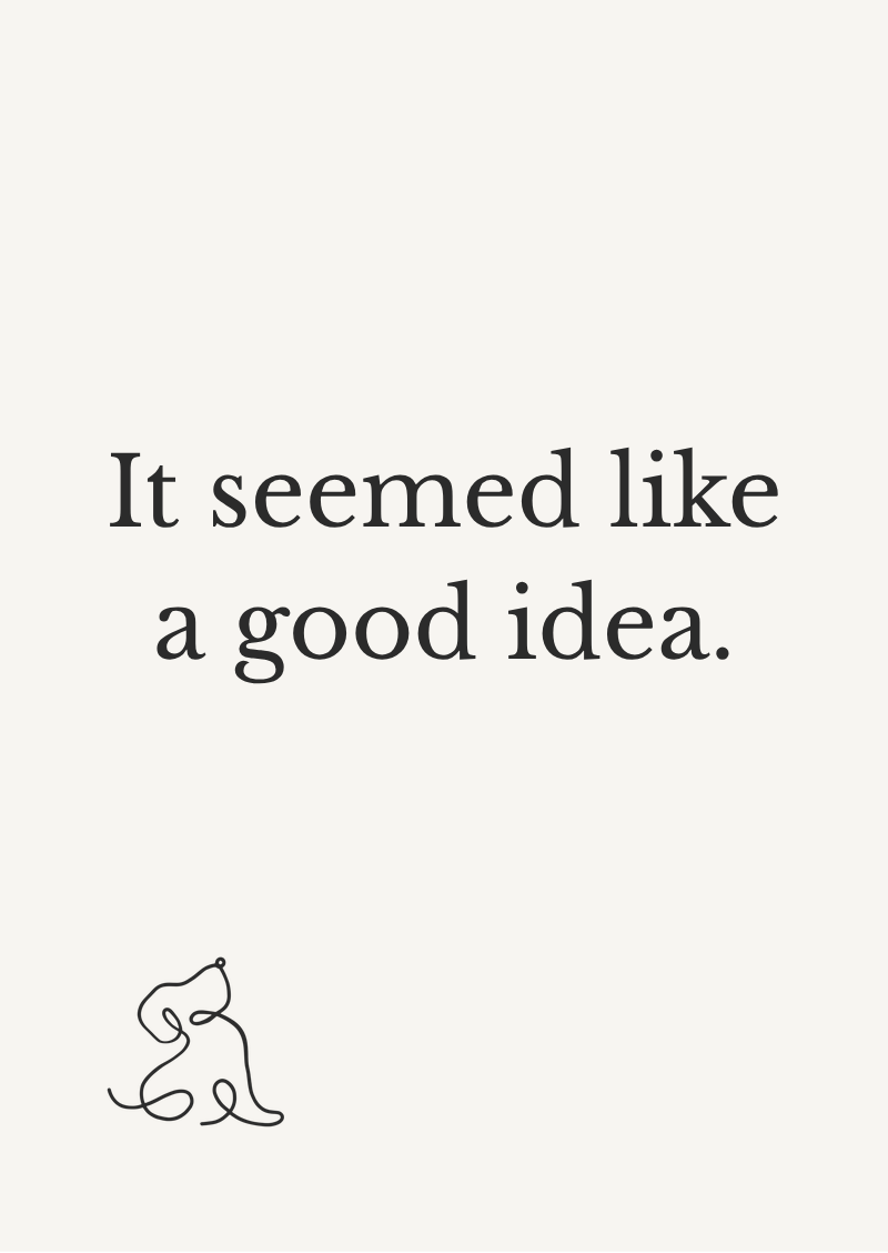 Card: It seemed like a good idea.